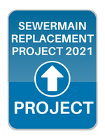 Sewermain replacement project sign