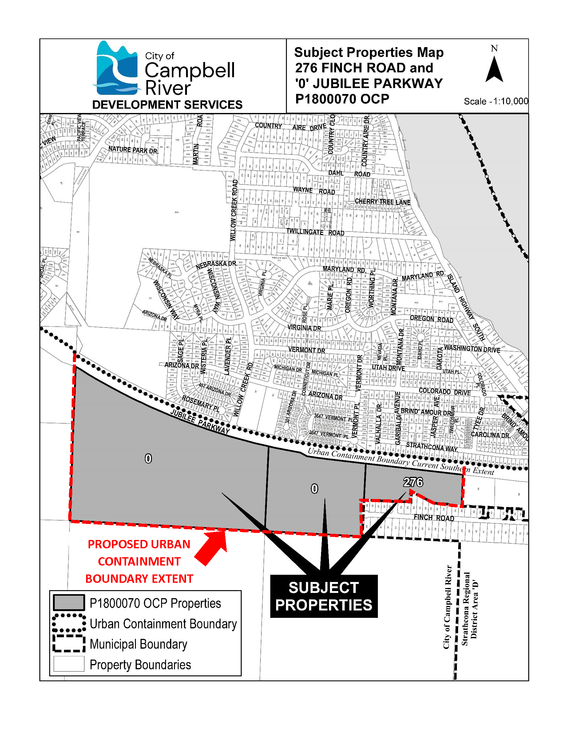 Map showing the area at 0 Jubilee Parkway/276 Finch Road