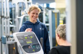 Photo of a personal trainer smiling