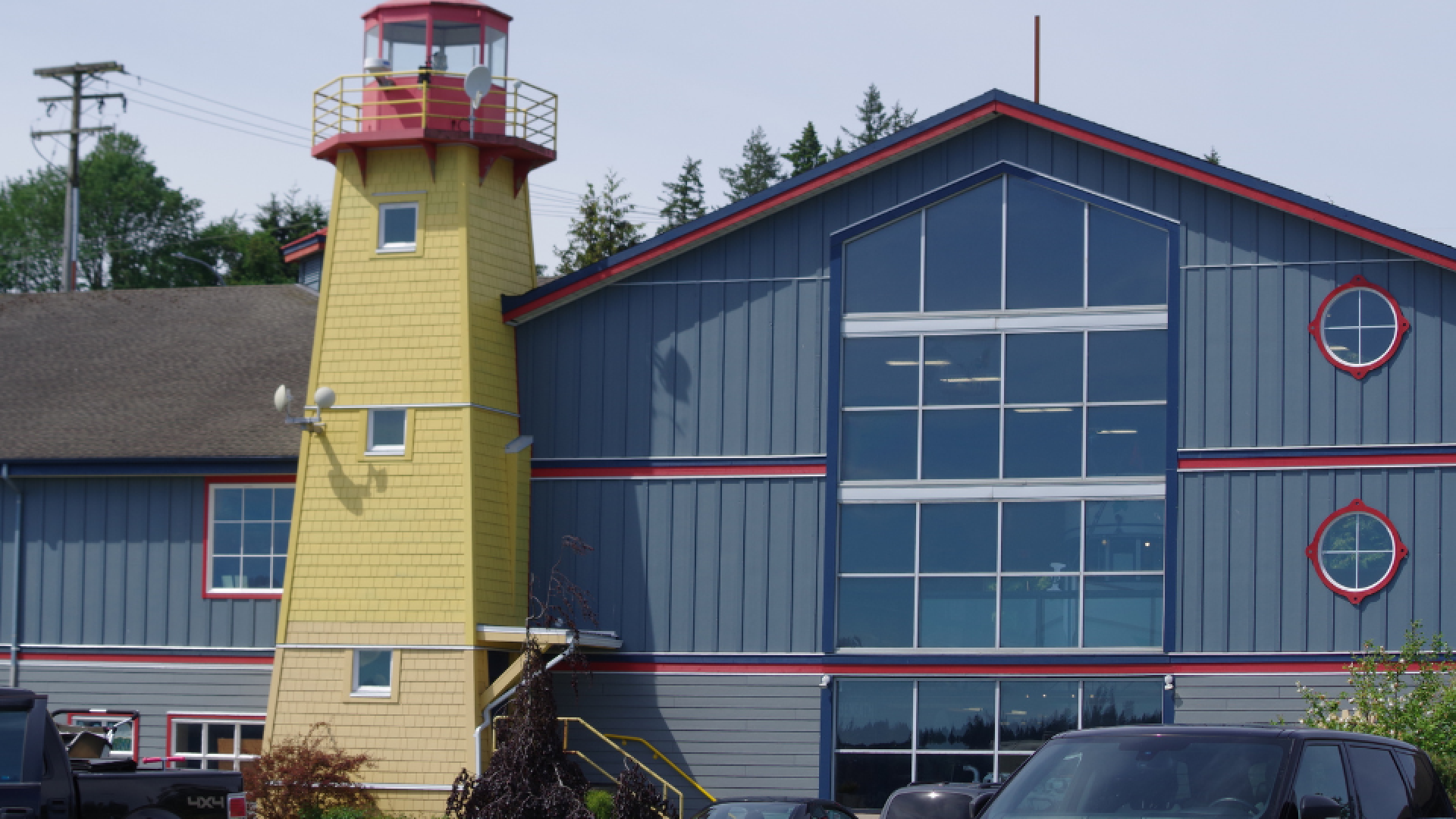 Front of the Maritime Heritage Centre Building in Campbell River.