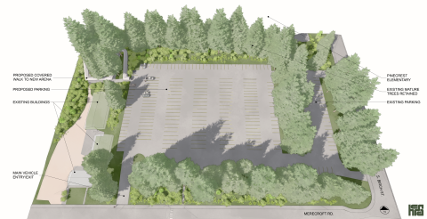 360 Birch Street South Parking Lot Rendering