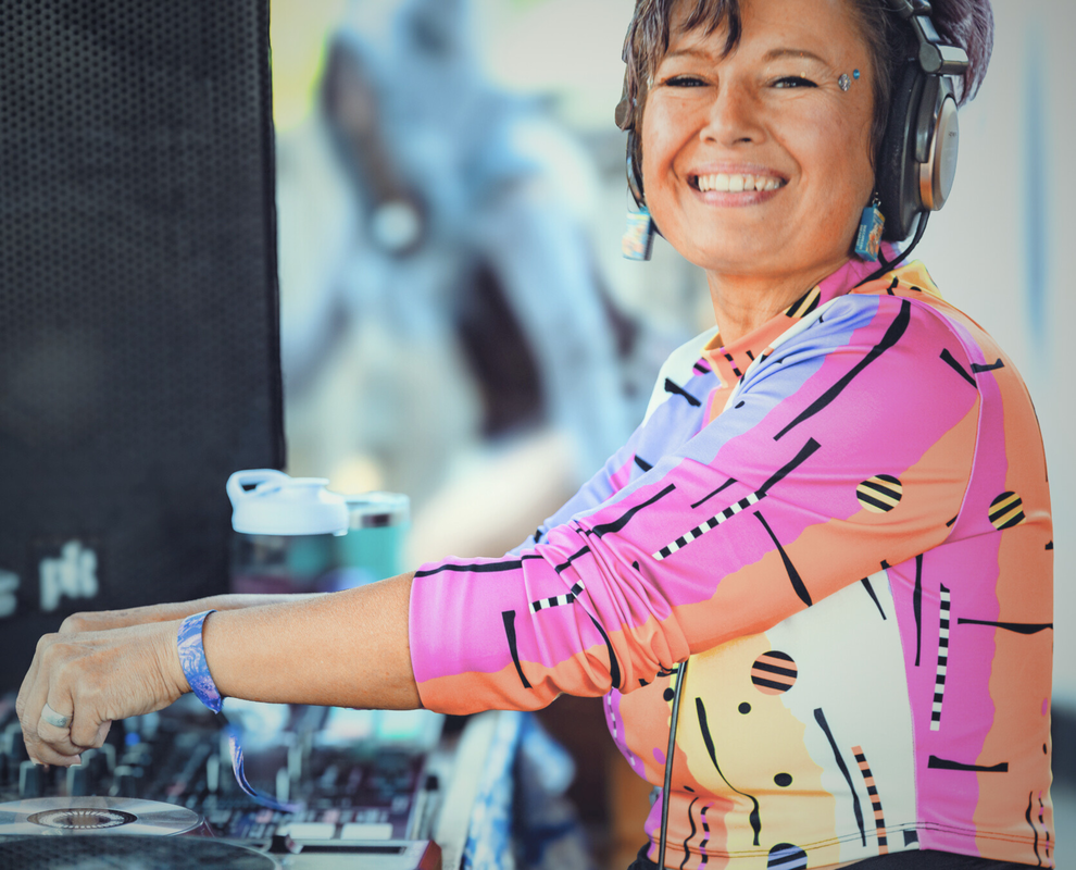 DJ sprouT performs onstage. The photo was provided courtesy of DJ sprouT.
